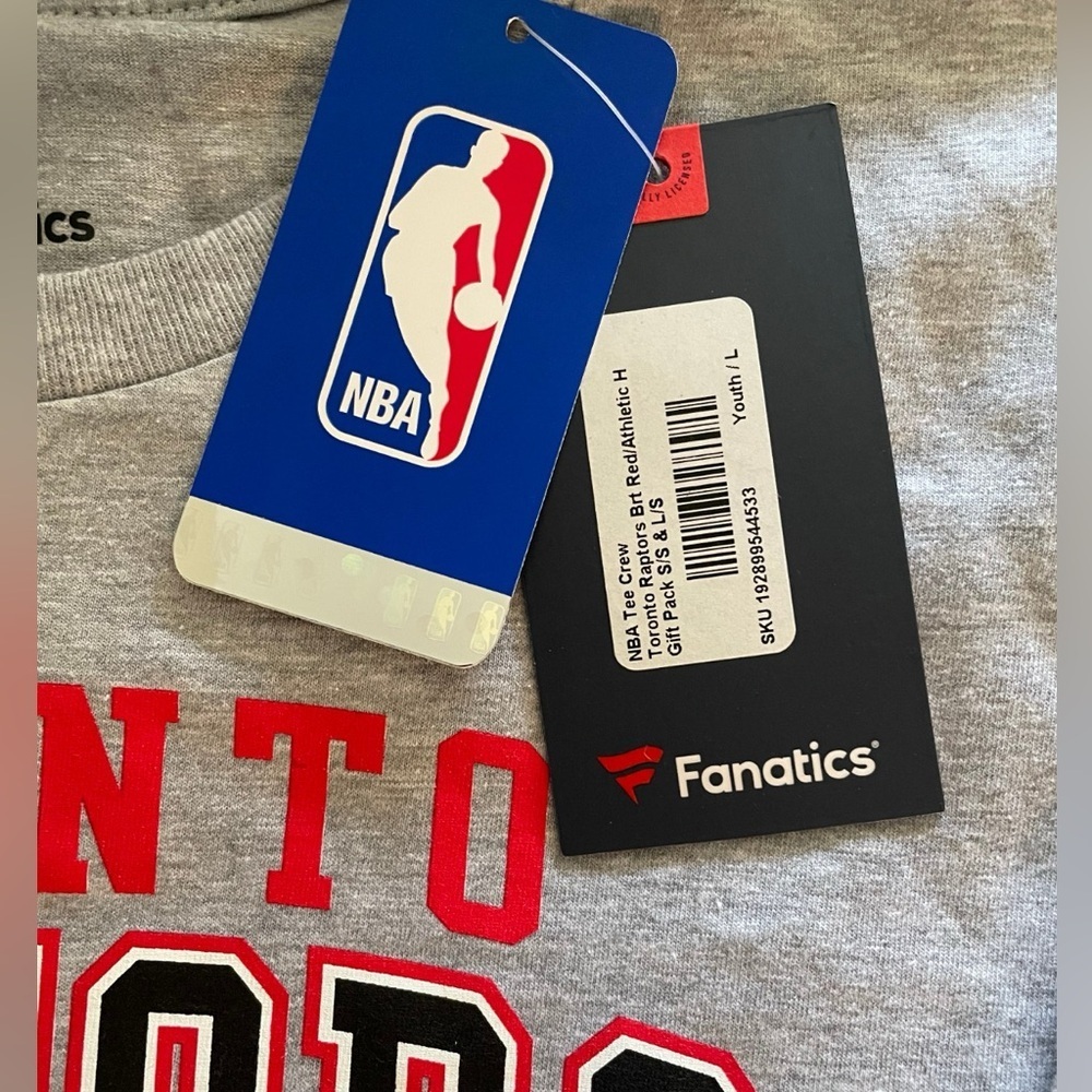 Fanatics Toronto Raptors Red and Gray Shirt Set Youth sz L - Picture 4 of 8